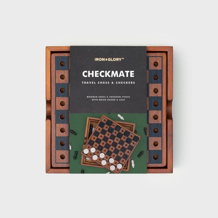 Iron & Glory Checkmate - Chess & Checkers (Wood) - Panache (Koksijde)