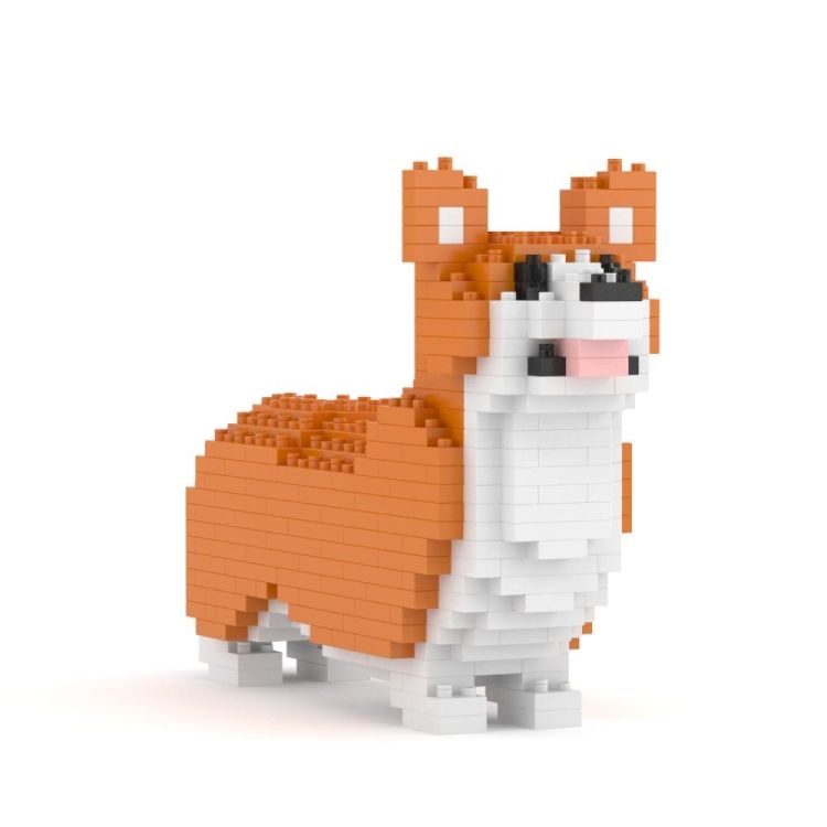 Jekca Micro-brick Mini Welsh Corgi - 420 pcs (Orange) - Panache (Koksijde)