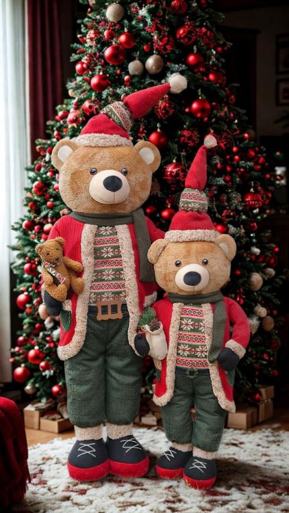 La Galleria Kerstbeer staand 120cm (Rood) - Panache (Koksijde)