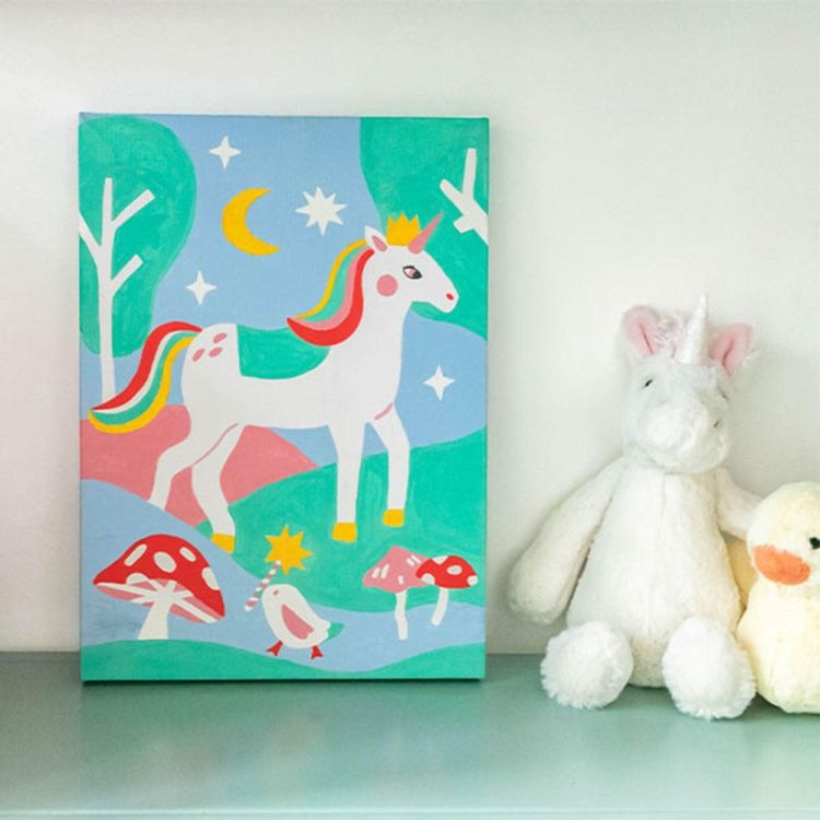 La Petite Épicerie Petit Pinceau Kids - Licorne et Piou - Paint by Numbers (Multi) - Panache (Koksijde)