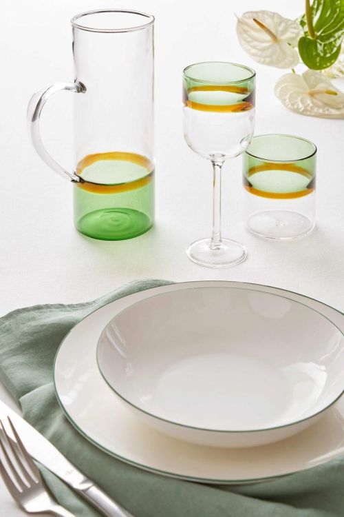 La Porcellana Bianca Verre 350 ml (Transparant/groen) - Panache (Koksijde)