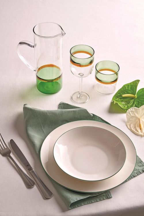 La Porcellana Bianca Verre 350 ml (Transparant/groen) - Panache (Koksijde)