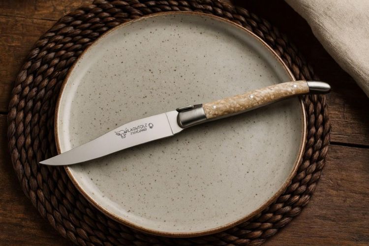 Laguiole en Aubrac 6 couteaux à steak Mixed Shells matt (Shell) - Panache (Koksijde)