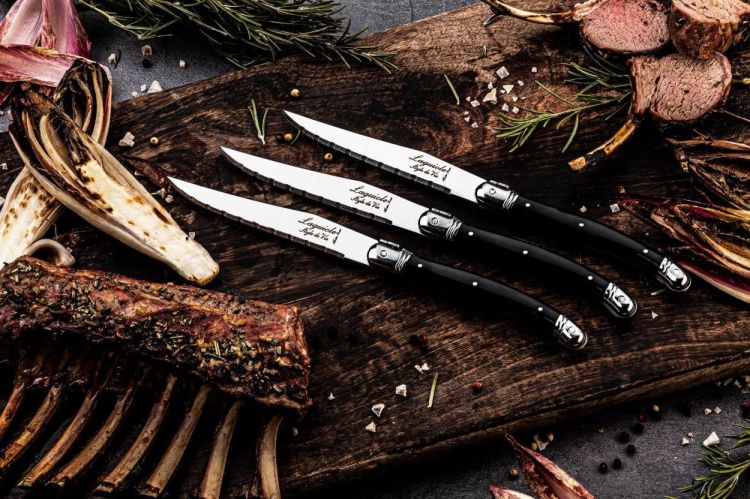 Laguiole Style de Vie 6 steakmessen Black Premium Line (Black) - Panache (Koksijde)