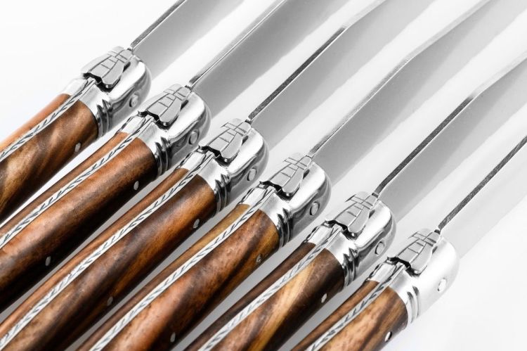 Laguiole Style de Vie 6 steakmessen Dark Wood Premium Line (Dark Wood) - Panache (Koksijde)