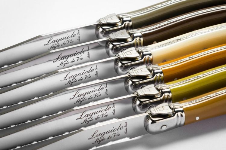 Laguiole Style de Vie 6 steakmessen Treasure Premium Line (Mixed) - Panache (Koksijde)