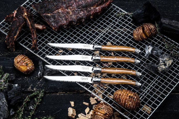 Laguiole Style de Vie 6 steakmessen Wood Premium Line (Wood) - Panache (Koksijde)