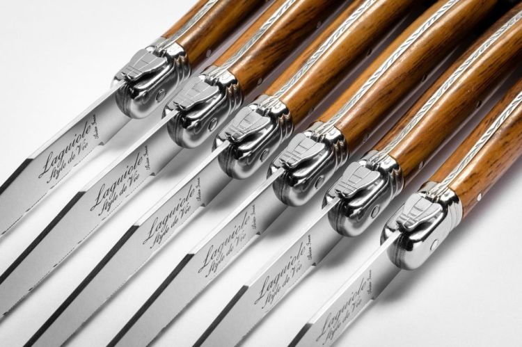 Laguiole Style de Vie 6 steakmessen Wood Premium Line (Wood) - Panache (Koksijde)