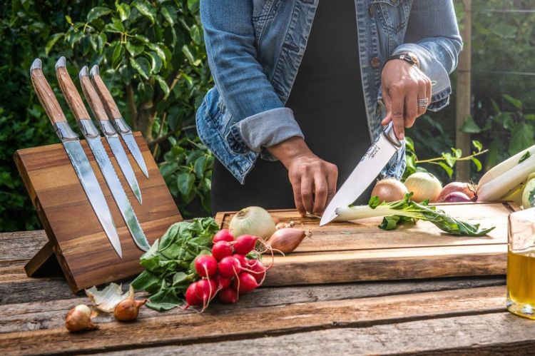 Laguiole Style de Vie 6-delige messenblok Olijfhout Luxury Line (Olijfhout) - Panache (Koksijde)