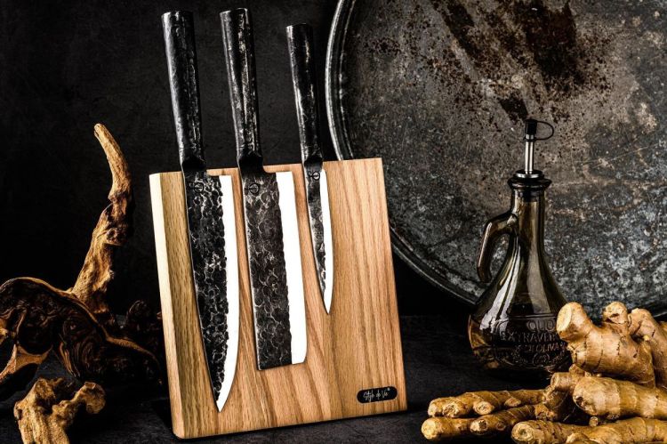 Laguiole Style de Vie Messenhouder magnetisch Eikenhout 22x23x10cm (Oak) - Panache (Koksijde)