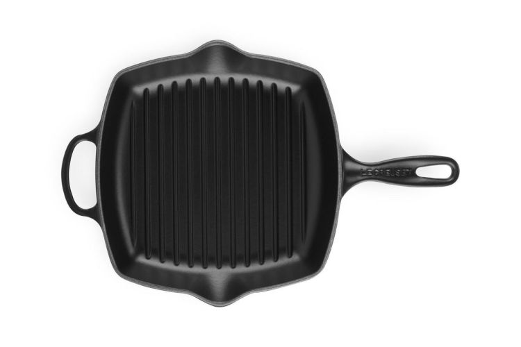 Le Creuset Skillet carré 26cm (Mat zwart) - Panache (Koksijde)