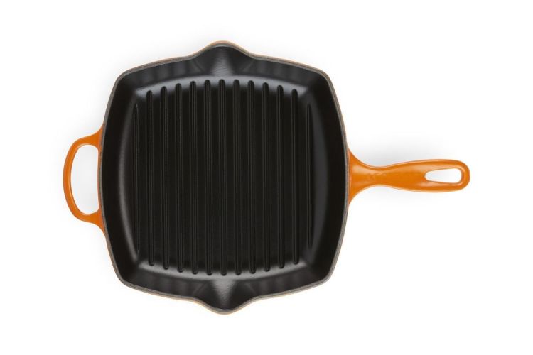 Le Creuset Skillet carré 26cm Volcanique (Oranjerood) - Panache (Koksijde)