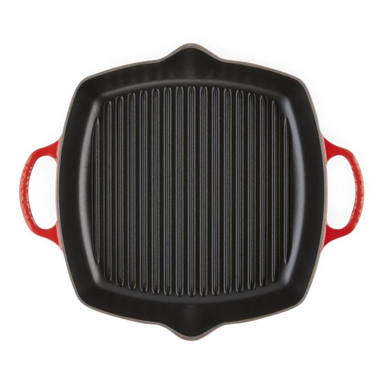 Le Creuset Grillplaat vierkant hoog (Kersenrood) - Panache (Koksijde)