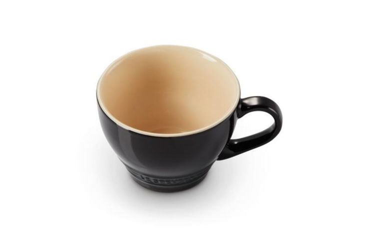 Le Creuset Grote Cappuccino Mok 400ml (Ebbenzwart) - Panache (Koksijde)