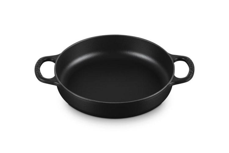 Le Creuset Hapjespan met twee handvaten Mat Zwart (Mat zwart) - Panache (Koksijde)