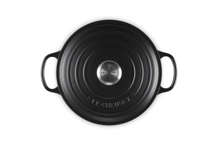 Le Creuset Cocotte ronde basse (Mat zwart) - Panache (Koksijde)