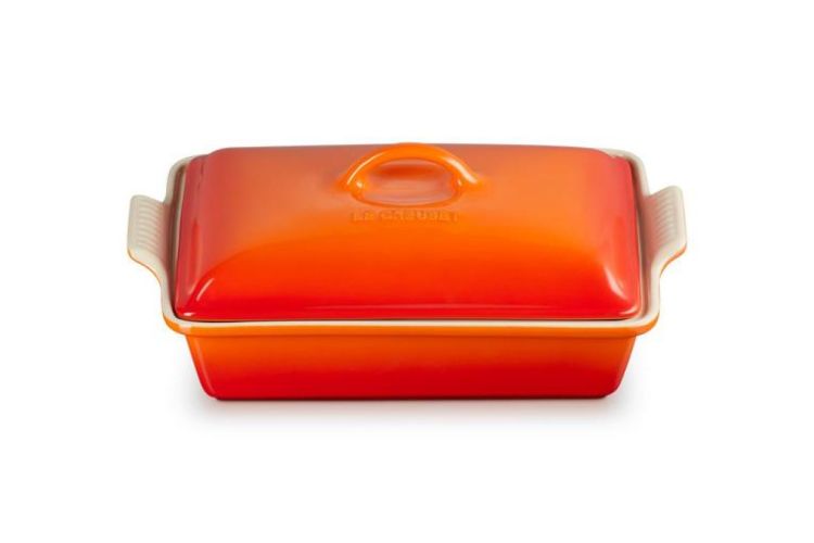 Le Creuset Ovenschaal met deksel 33cm (Oranjerood) - Panache (Koksijde)