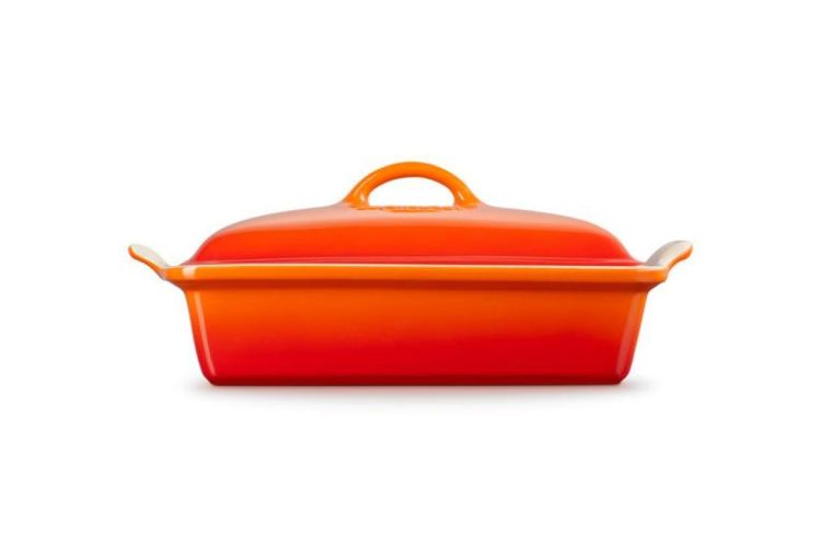 Le Creuset Ovenschaal met deksel 33cm (Oranjerood) - Panache (Koksijde)