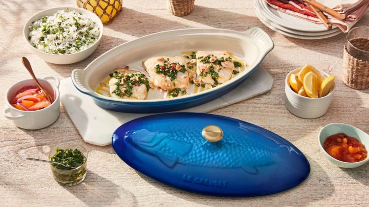 Le Creuset Ovenschaal 'Vis' Azure (Azure) - Panache (Koksijde)