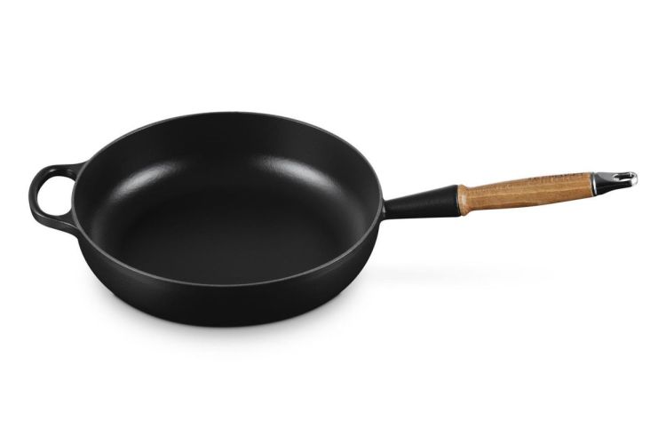 Le Creuset Sauteerpan met houten handvat (Mat zwart) - Panache (Koksijde)