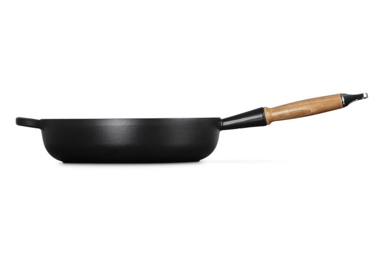 Le Creuset Sauteerpan met houten handvat (Mat zwart) - Panache (Koksijde)