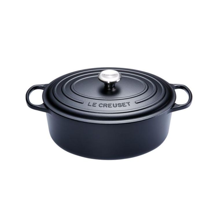 Le Creuset Stoofpan ovaal (Mat zwart) - Panache (Koksijde)