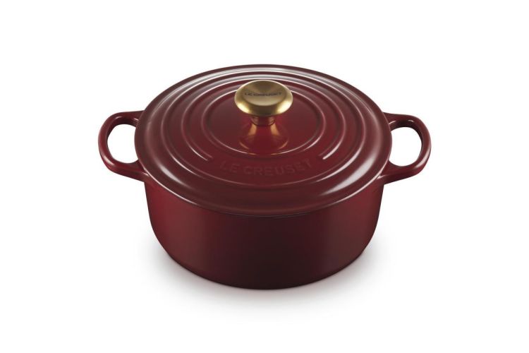 Le Creuset Stoofpan rond 24cm Rhône Garnet (Rhône / Garnet) - Panache (Koksijde)