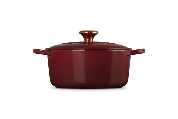 Le Creuset Stoofpan rond 24cm Rhône Garnet (Rhône / Garnet) - Panache (Koksijde)