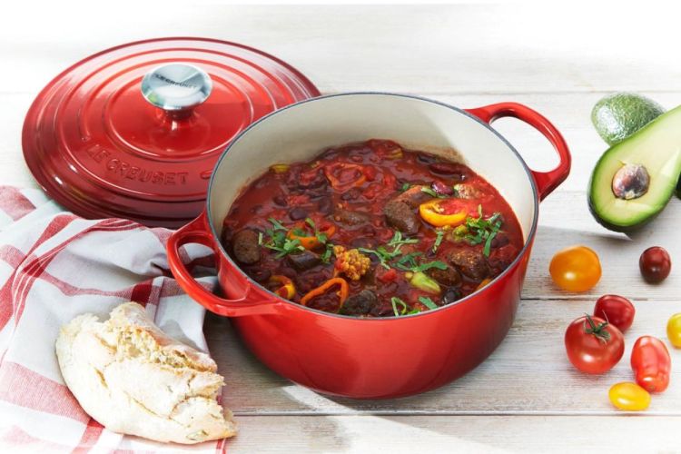 Le Creuset Stoofpan rond 28cm Kersenrood (Kersenrood) - Panache (Koksijde)