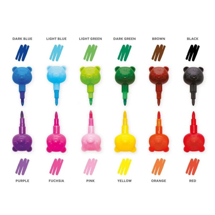 Legami 12 crayons de cire empilables Teddy Bear (Multi) - Panache (Koksijde)