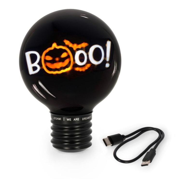 Legami Lampe d’ambiance Bulb Fiction XL Pumpkin Booo (Zwart) - Panache (Koksijde)