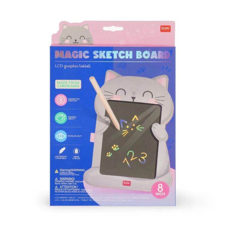 Legami Magic Sketch Board - Schrijf- en tekentablet - Kitty (Multi) - Panache (Koksijde)