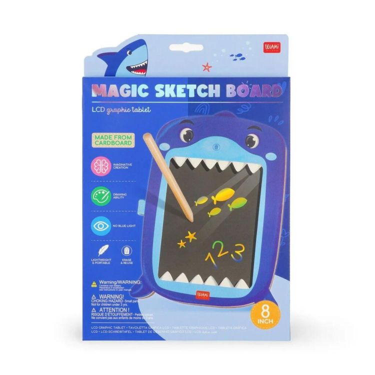 Legami Magic Sketch Board - Schrijf- en tekentablet - Shark (Multi) - Panache (Koksijde)