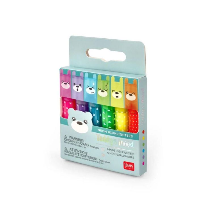 Legami Set de 6 mini surligneurs Teddy Bear - Mood (Multi) - Panache (Koksijde)