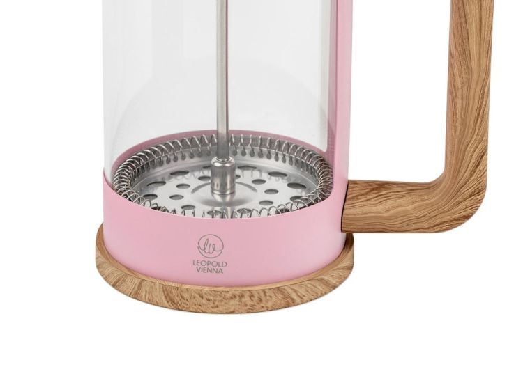 Leopold Vienna French Press koffiemaker 600ml (Roze) - Panache (Koksijde)