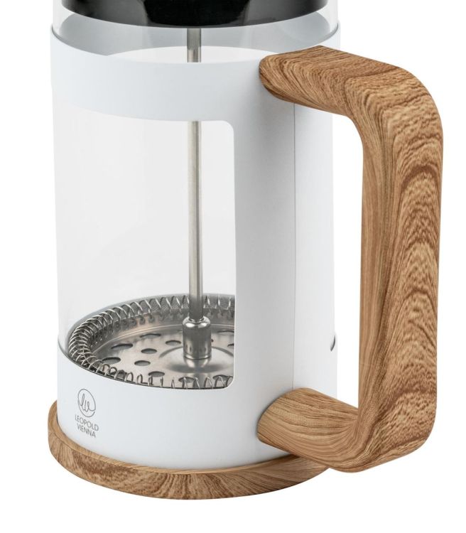 Leopold Vienna French Press koffiemaker 600ml (Wit) - Panache (Koksijde)