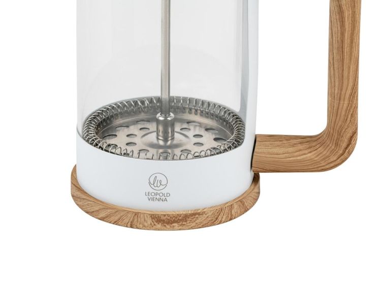 Leopold Vienna French Press koffiemaker 600ml (Wit) - Panache (Koksijde)