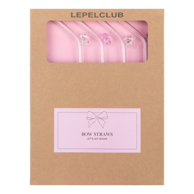 Lepelclub 4 Bow Straws (Multi) - Panache (Koksijde)