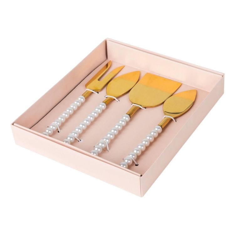 Lepelclub Pearl Cheese Knives 4-delig (Gold) - Panache (Koksijde)