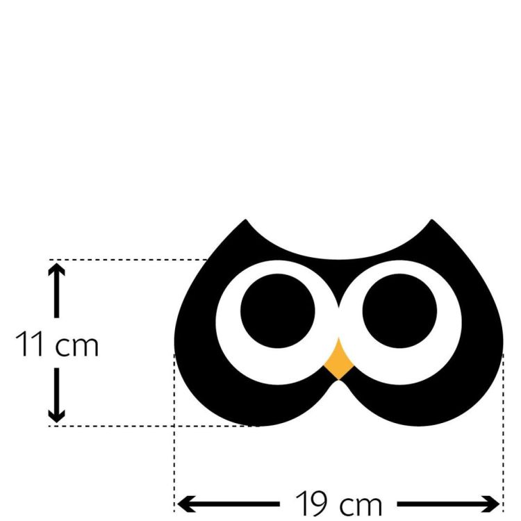 Leschi Stella the owl - eye mask (Zwart) - Panache (Koksijde)