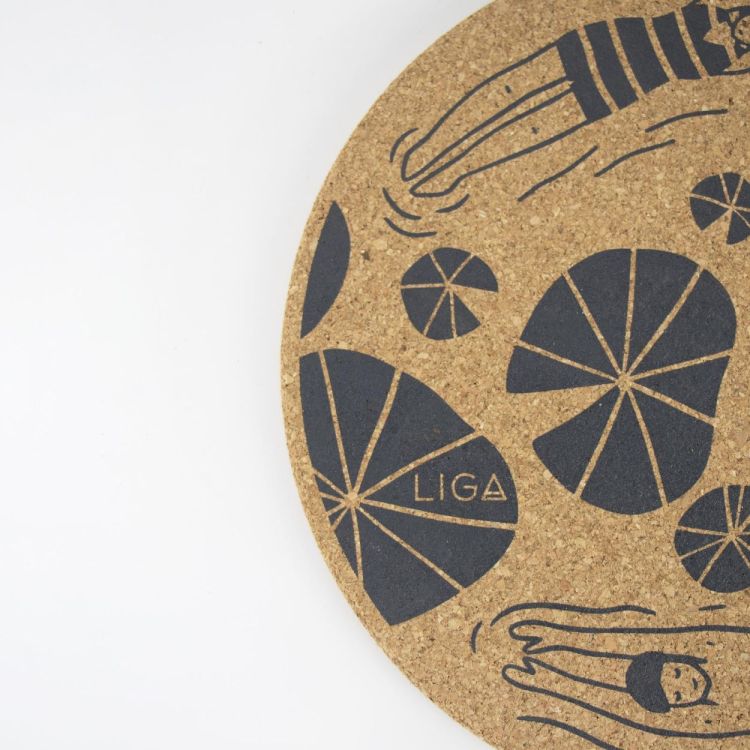 Liga Placemat kurk Zwemmers (Grey) - Panache (Koksijde)