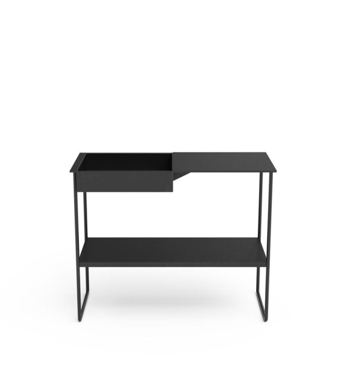 LIND DNA Console Table Storage 2 Racks Bull 34x78x62cm (Black) - Panache (Koksijde)