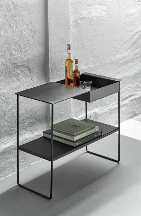 LIND DNA Console Table Storage 2 Racks Bull 34x78x62cm (Black) - Panache (Koksijde)