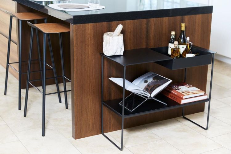 LIND DNA Console Table Storage 2 Racks Bull 34x78x62cm (Black) - Panache (Koksijde)