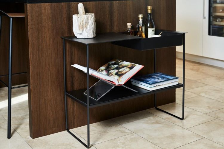 LIND DNA Console Table Storage 2 Racks Bull 34x78x62cm (Black) - Panache (Koksijde)