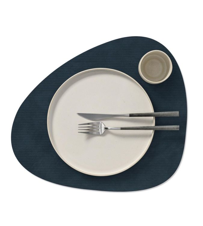 LIND DNA Corduroy Placemat Curve L (Midnight Blue) - Panache (Koksijde)