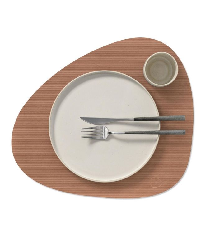LIND DNA Corduroy Placemat Curve L (Old Rose) - Panache (Koksijde)