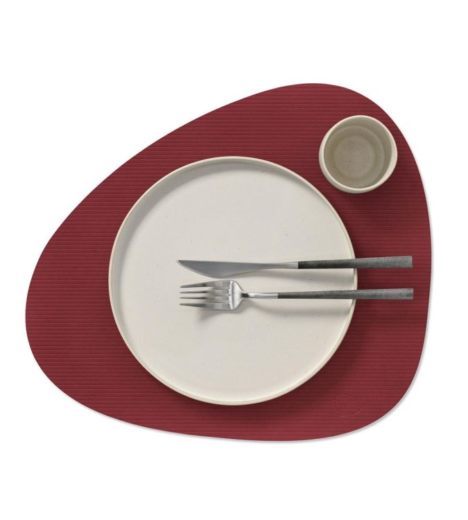 LIND DNA Corduroy Placemat Curve L (Red) - Panache (Koksijde)