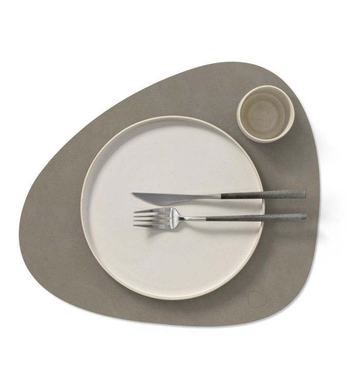 LIND DNA Nupo Placemat Curve L (Flint grey) - Panache (Koksijde)