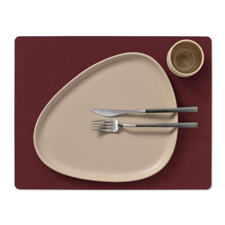 LIND DNA Nupo Placemat Square L (Burgundy) - Panache (Koksijde)